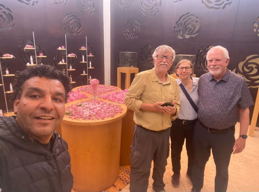 our travelers with our guide at Kalaat M'gouna