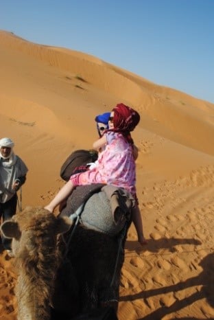 Kids on Camels Sahara