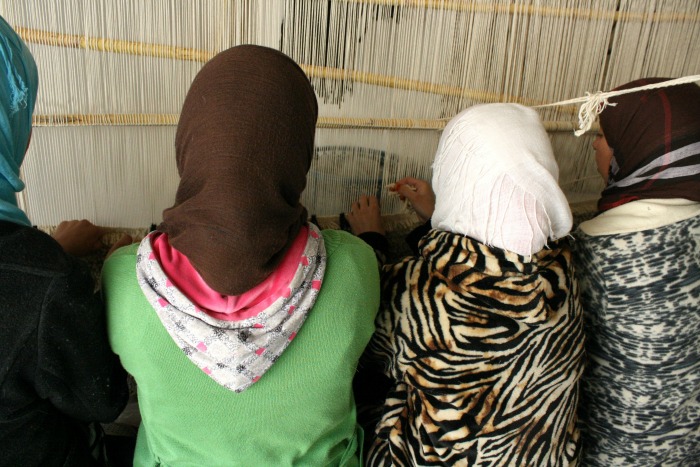 Women Making Beni Ourani Rug