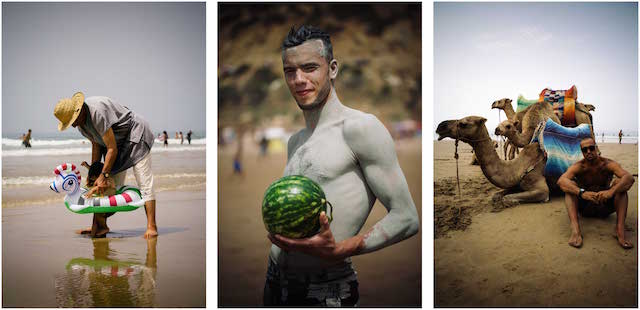 Beachgoers in Asilah Morocco