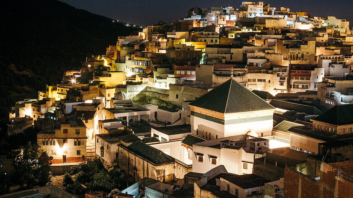 Moulay Idriss at night