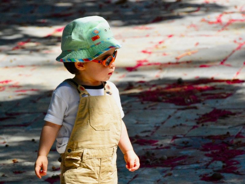 Baby toddler in Morocco Tangier Perdicaris Park - Parent's Guide to Morocco and traveling with a Child