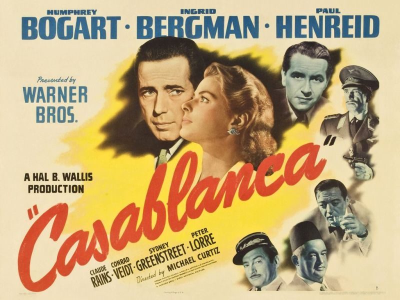 Casablanca humphrey bogart ingrid bergmann classic romance movie play it again sam morocco rick's cafe