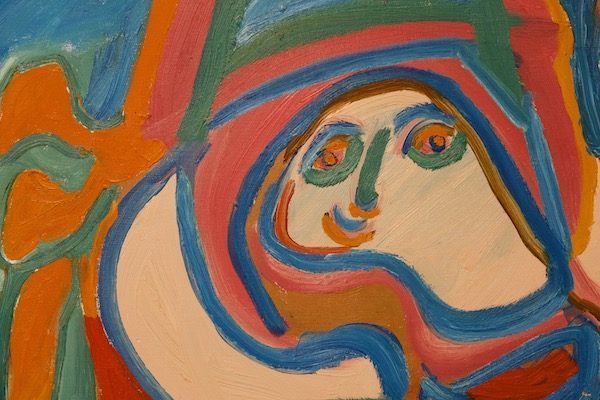 Chaibia Talal Saharaouia Woman 1078 detail from the collection of Khalid Belguench in the Villa Harris Museum of Tangier Morocco